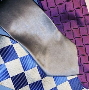 Big & Tall Man's Silk Tie Trio